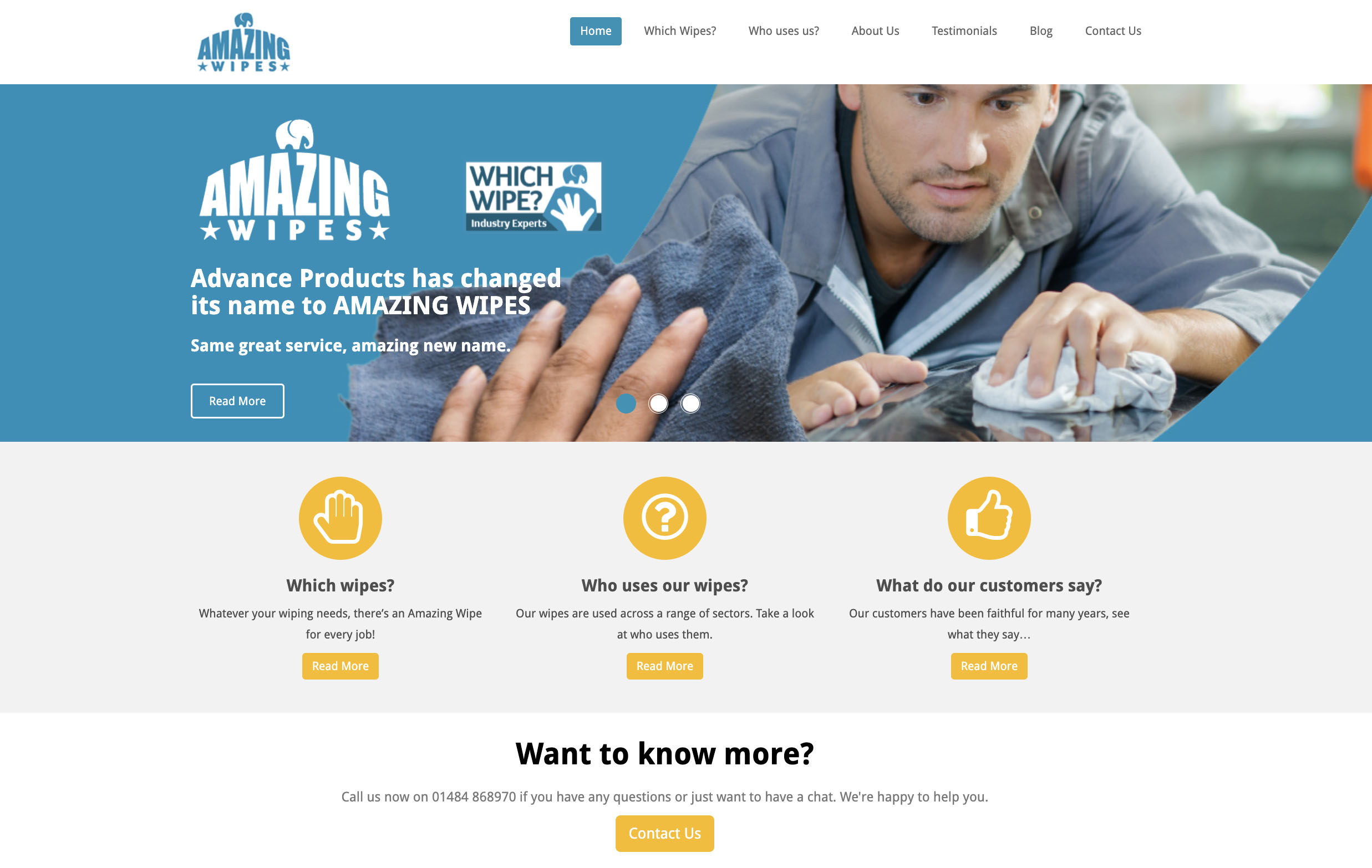 Amazing Wipes Website