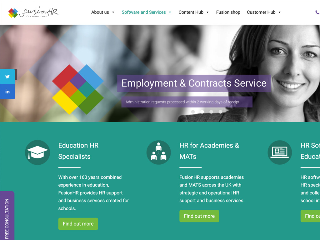 Fusion Business Solutions website